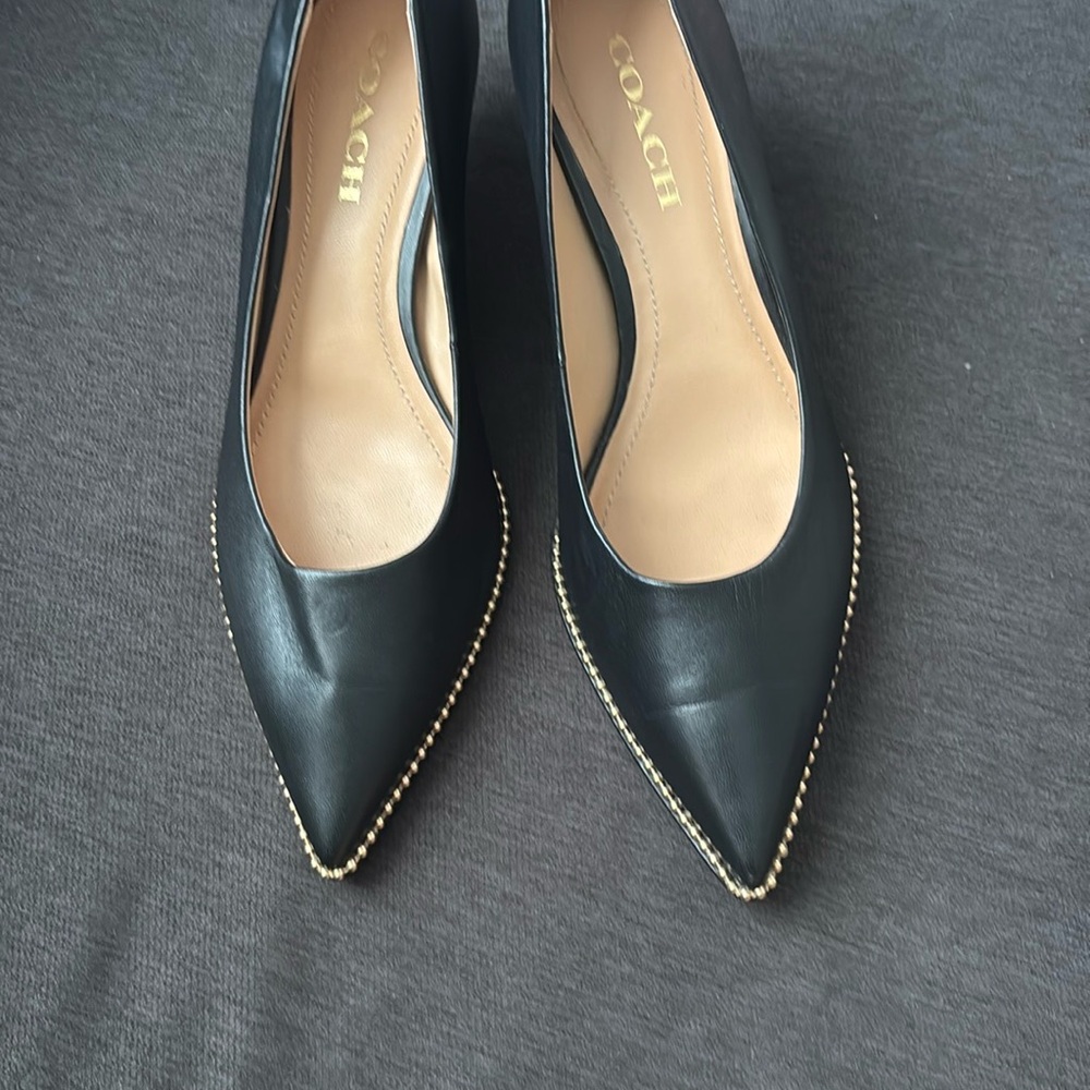 Coach Black Studded Pointed Heels - Picture 5 of 5